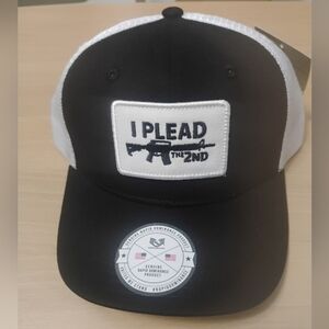 Rapid Dominance “I Plead the 2nd” Trucker Hat – Black & White Snapback – NWT
